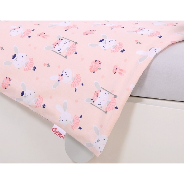 Babybettwäsche Set 5-tlg mit Moskitonetz - Ballerinen rosa