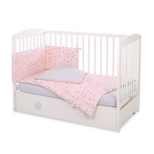 Babybettwäsche Set 5-tlg mit Moskitonetz - Ballerinen rosa