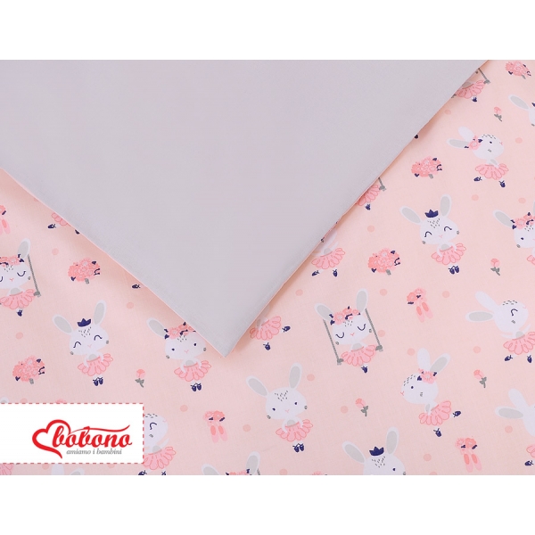 Babybettwäsche Set 5-tlg mit Moskitonetz - Ballerinen rosa