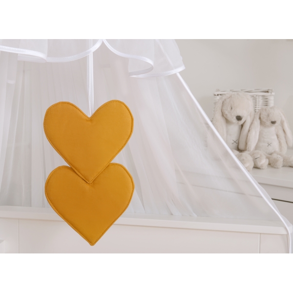 Babybettwäsche Set 5-tlg mit Moskitonetz- honiggelb