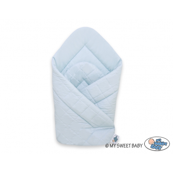 Babydecke Babyhörnchen gesteppt - blau