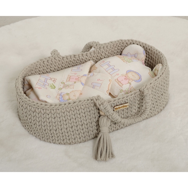 Babyhörnchen für Puppen mit Kissen - Teddybär familie
