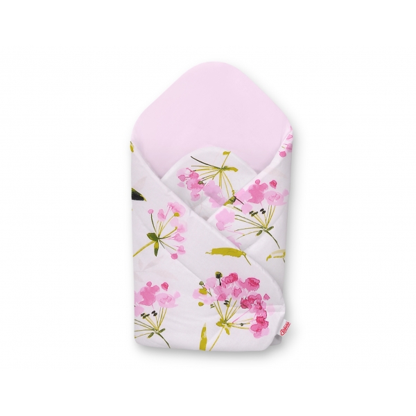 Babyhörnchen mit steifen Einlage - Blumen rosa