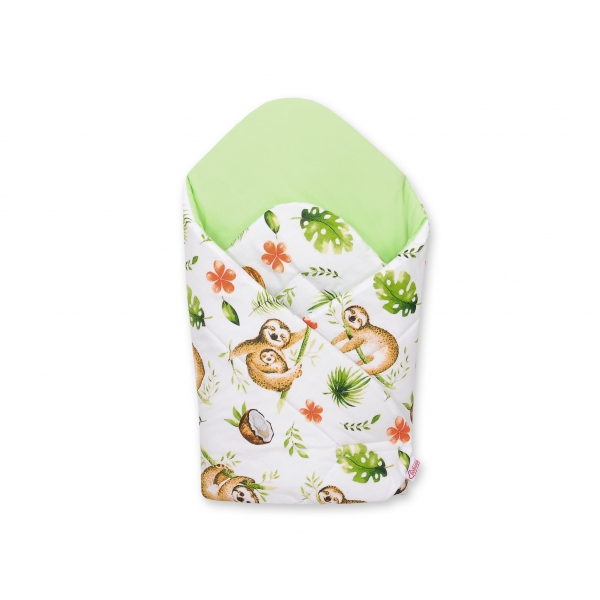 Babyhörnchen mit steifen Einlage - Faultiere beige/grün