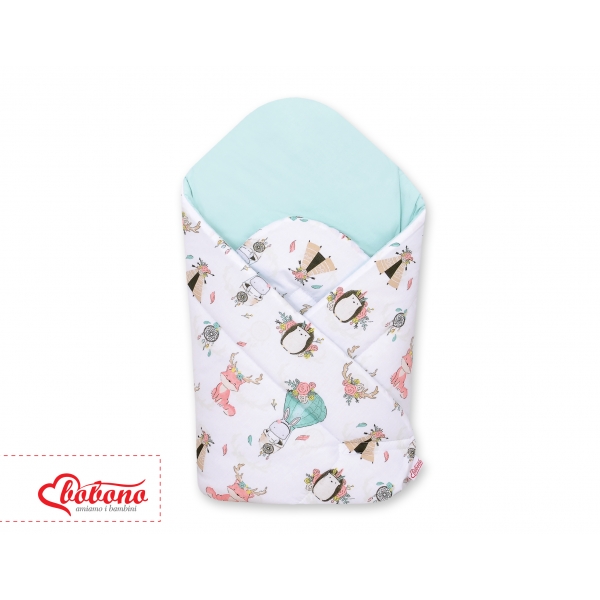 Babyhörnchen mit steifen Einlage - Füchse beige/minze