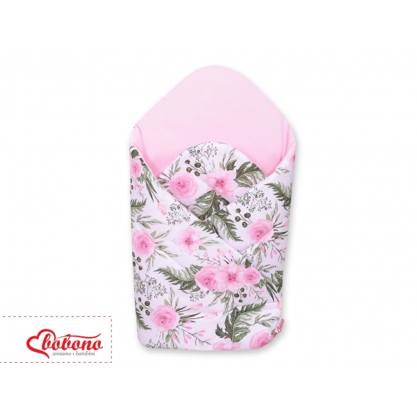 Babyhörnchen mit steifen Einlage - rosa Blüten
