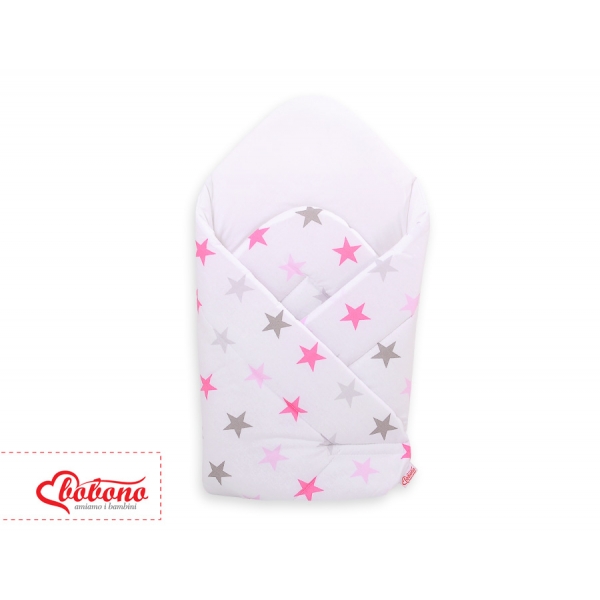 Babyhörnchen mit steifen Einlage - Rosa-graue Sternen