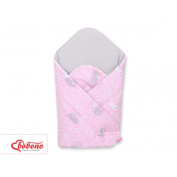 Babyhörnchen mit steifen Einlage - rosa Hasen