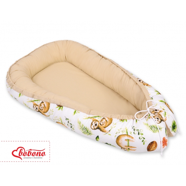 Babykokon - Faultiere beige/beige