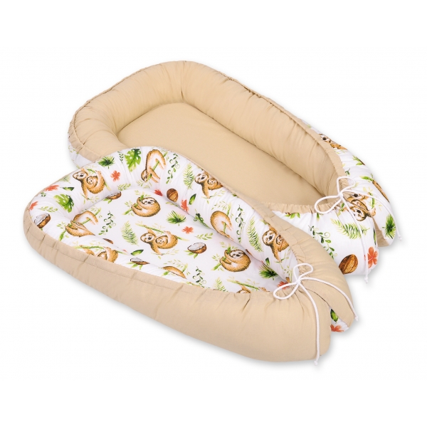 Babykokon - Faultiere beige/beige