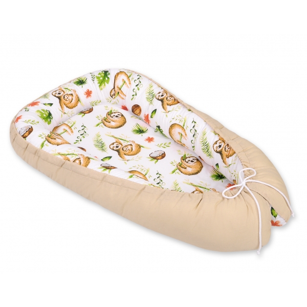 Babykokon - Faultiere beige/beige