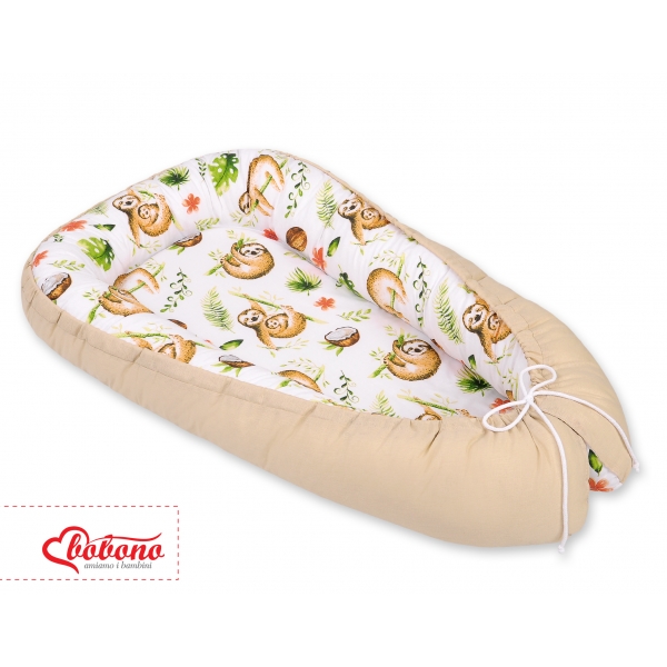 Babykokon - Faultiere beige/beige