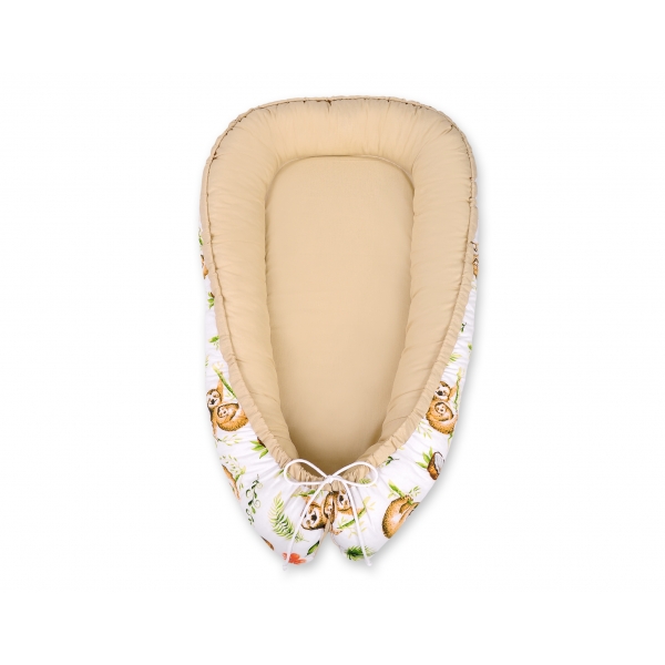 Babykokon - Faultiere beige/beige