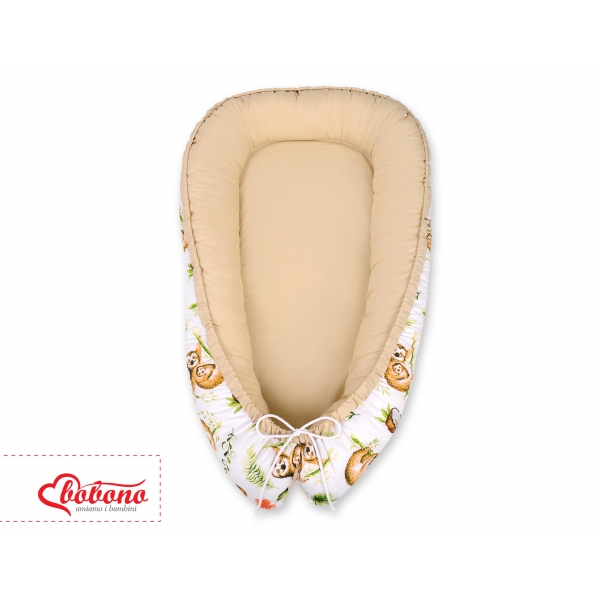 Babykokon - Faultiere beige/beige