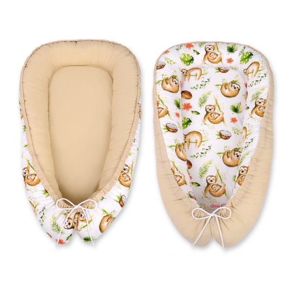 Babykokon - Faultiere beige/beige