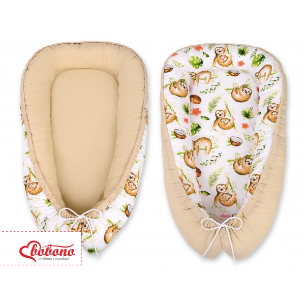 Babykokon - Faultiere beige/beige