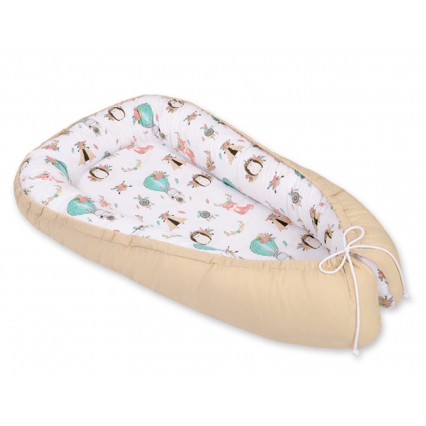Babykokon - Füchse beige/beige