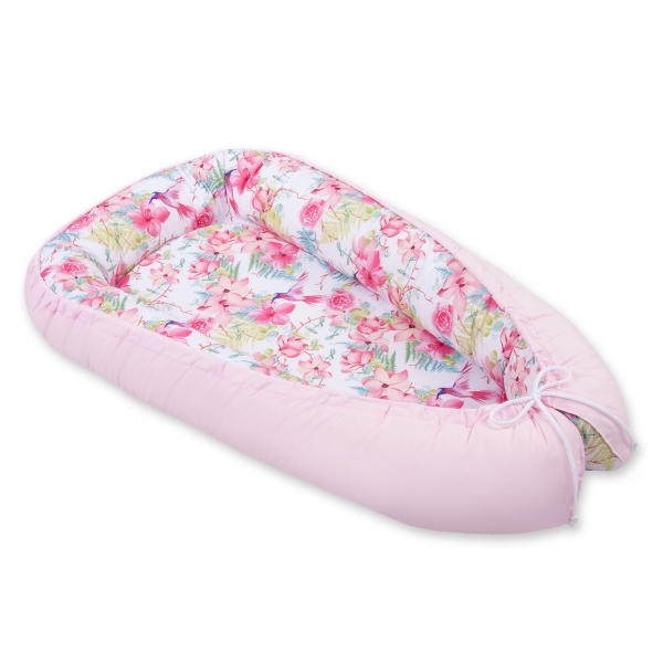 Babykokon - Kolibri in Blumen/rosa