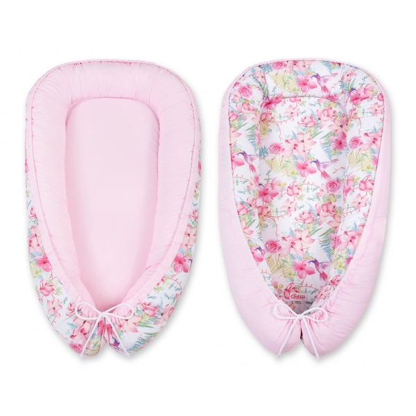 Babykokon - Kolibri in Blumen/rosa