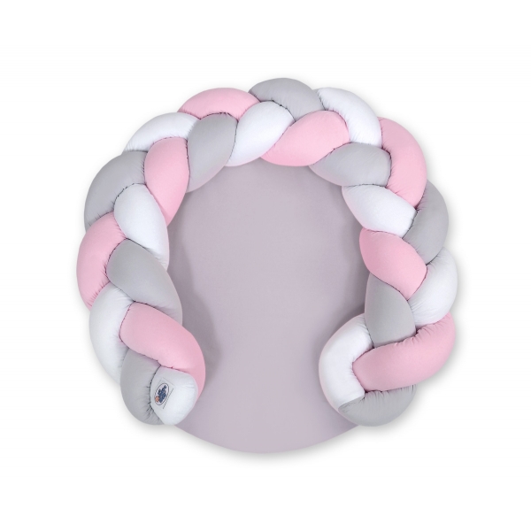 Babykokon / Spielmatte 2 in1 - weiß-rosa-grau