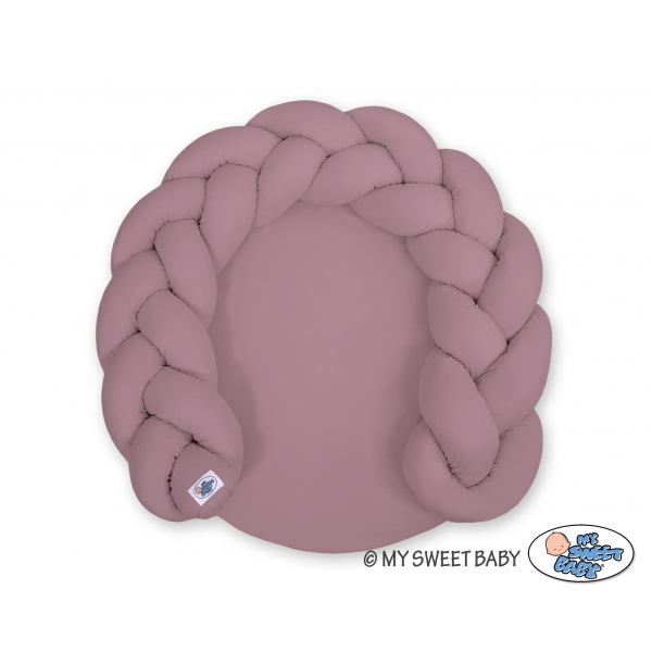 Babynest Geflochen/ Spielmatte 2 in1 - pastellviolett