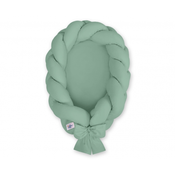 Babynest Geflochten 2 in 1 - weißgrün