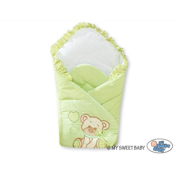 Babynestchen - Bär mit Schleife grün