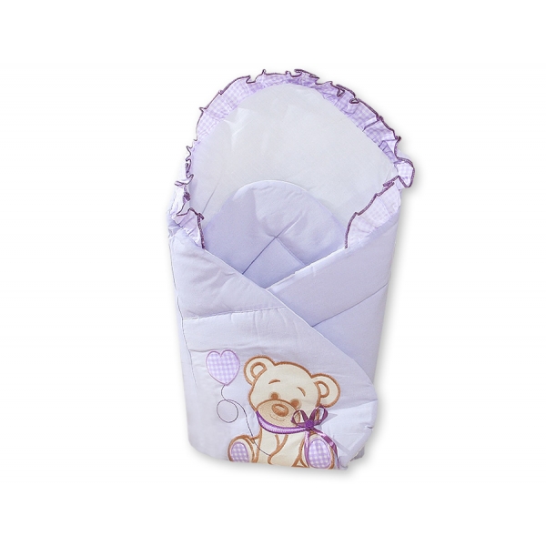 Babynestchen - Bär mit Schleife lila