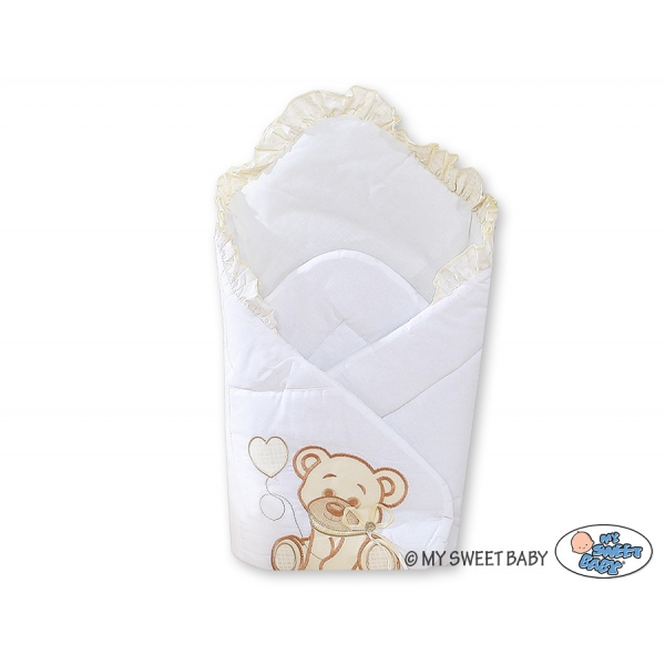 Babynestchen - Bär mit Schleife weiß