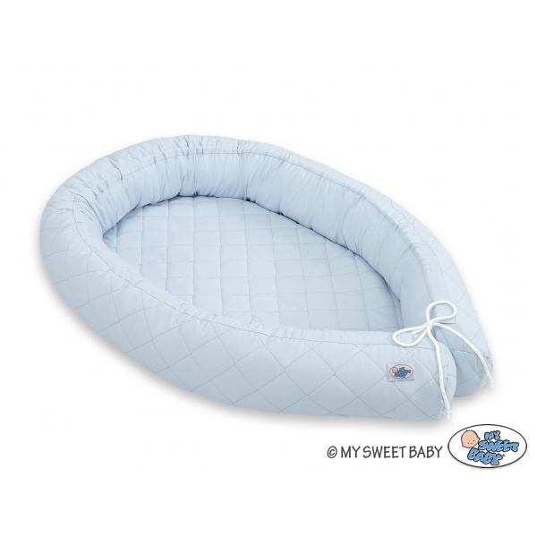 Babynestchen Bettschlange gesteppt - blau