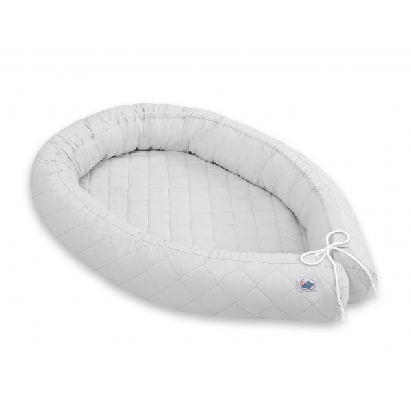 Babynestchen Bettumrandung 2in1 gesteppt - grau