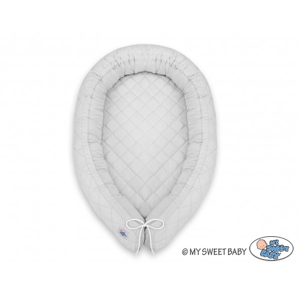 Babynestchen Bettumrandung 2in1 gesteppt - grau