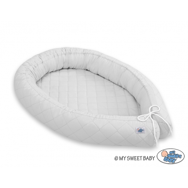 Babynestchen Bettumrandung 2in1 gesteppt - grau