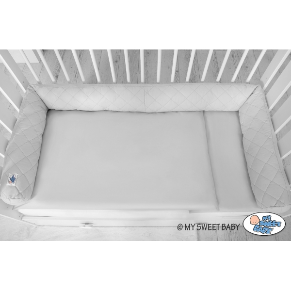 Babynestchen Bettumrandung 2in1 gesteppt - grau