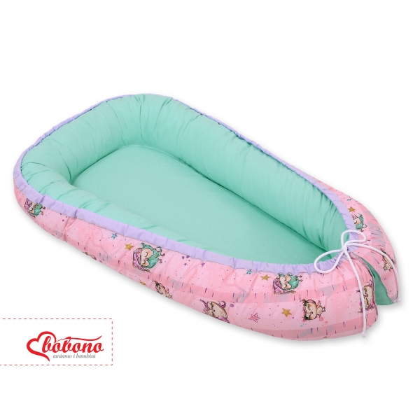 Babynestchen - Eulen rosa-minze/minze