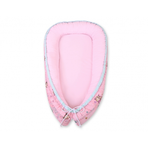 Babynestchen - Eulen rosa-minze/rosa