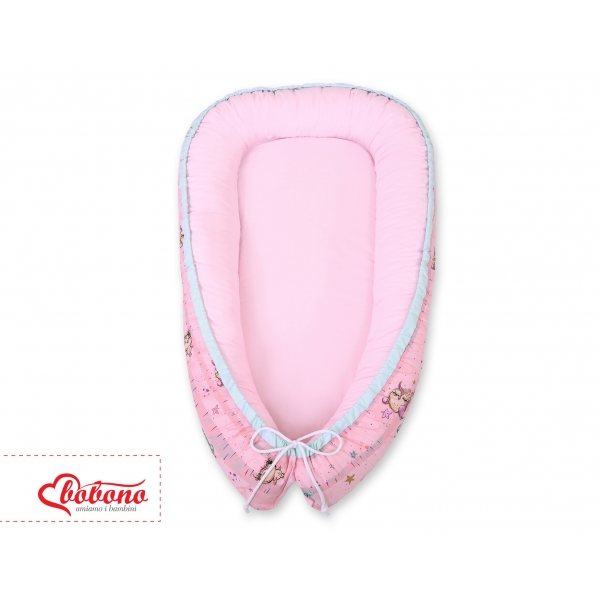 Babynestchen - Eulen rosa-minze/rosa