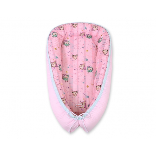 Babynestchen - Eulen rosa-minze/rosa