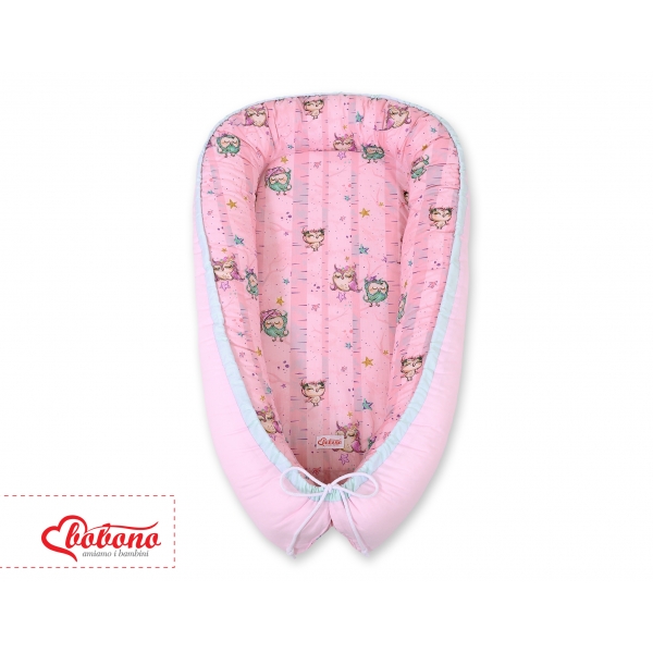 Babynestchen - Eulen rosa-minze/rosa