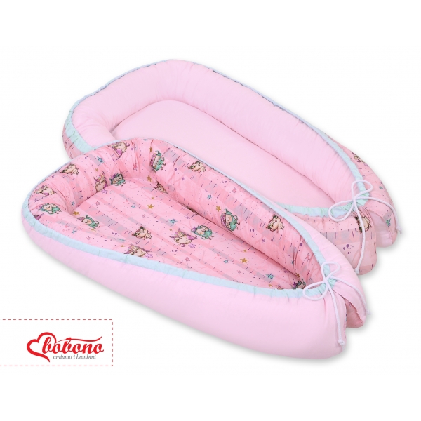 Babynestchen - Eulen rosa-minze/rosa