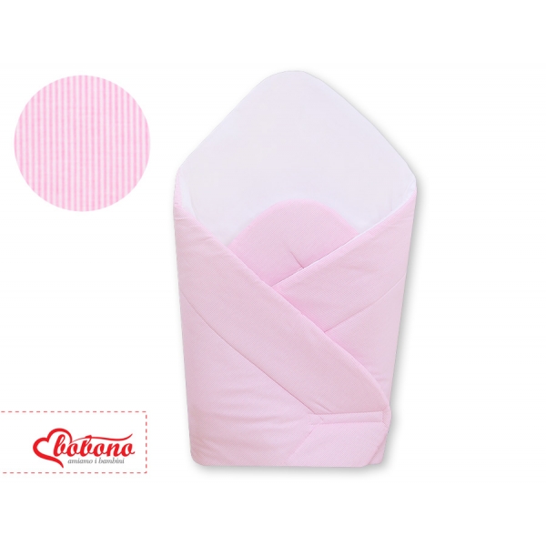 Babynestchen - Hängende Herzen rosa gestreift