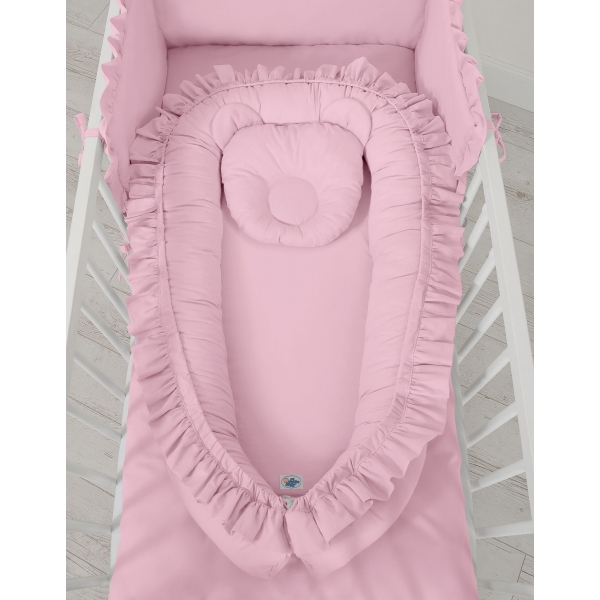 Babynestchen mit Rüsche - rosa