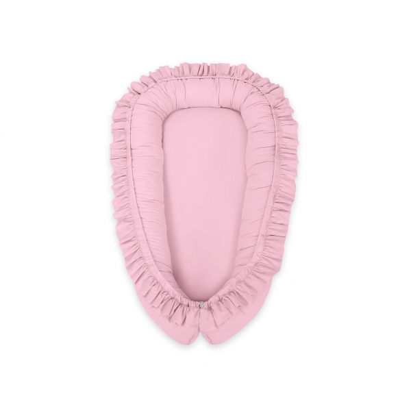 Babynestchen mit Rüsche - rosa