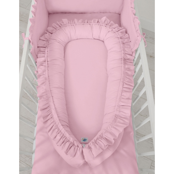 Babynestchen mit Rüsche - rosa