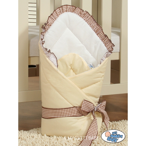 Babynestchen mit Schleife - Bär mit Schleife braun