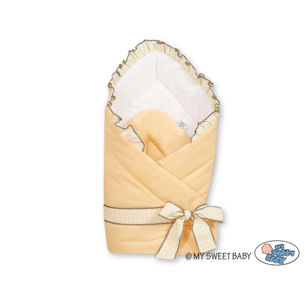 Babynestchen mit Schleife - Bär mit Schleife pfirsich