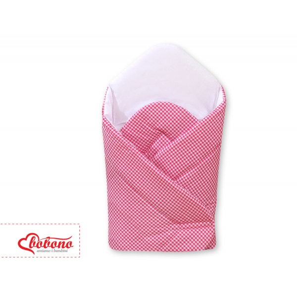 Babyhörnchen mit steife Einlage - Basic dunkel rosa kariert
