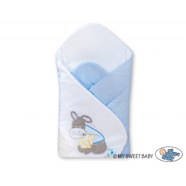 Babynestchen mit Steife Einlage - Esel Luca blau