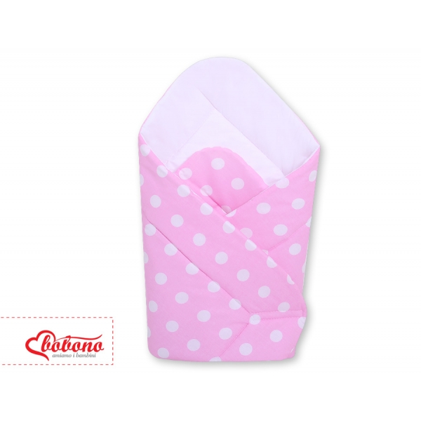 Babyhörnchen mit steife Einlage - Rosa mit Tupfen