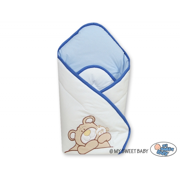 Babynestchen mit Steife Einlage - Teddy Bär Barnaba blau